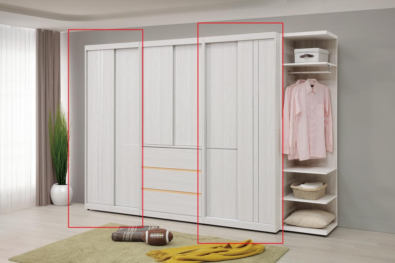 泰勒2.7尺雙吊推門衣櫥